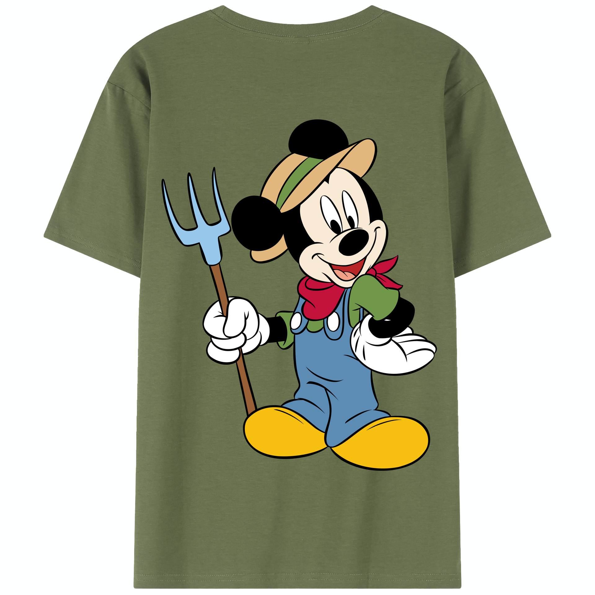 （画像用） ミッキーマウス Mickey Mouse 綿100％半袖Tシャツ（背面プリント）